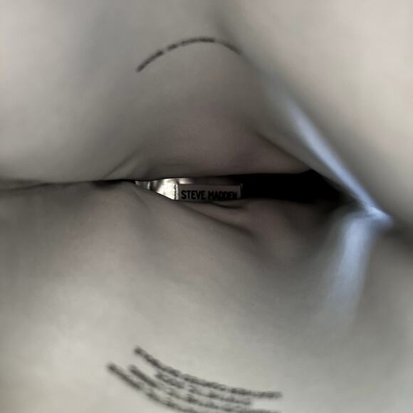 NEW Steve Madden Riski Rhinestone Foldover Tall Wedge Boots in Silver Size 5.5 - Picture 10 of 10